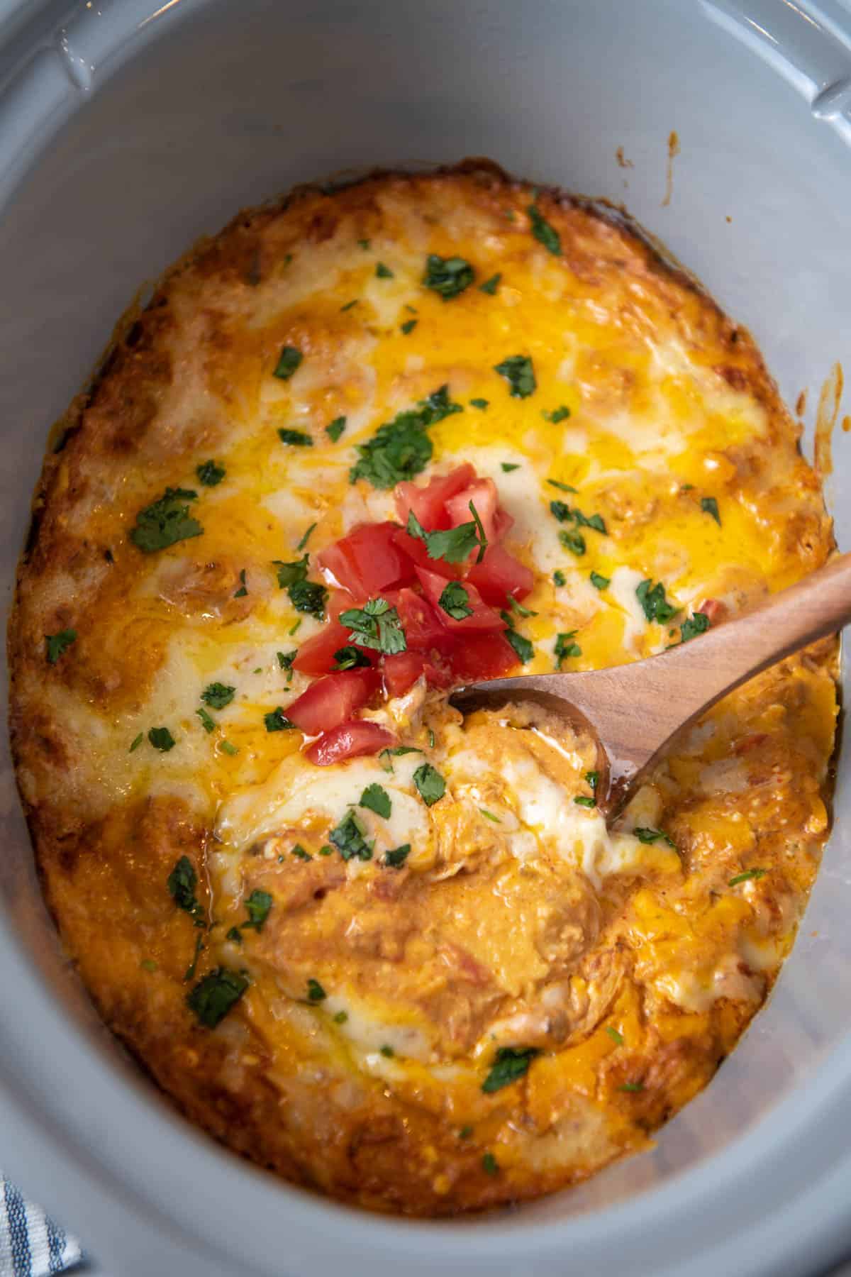CrockPot Chicken Enchilada Casserole