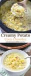 Creamy Potato Corn Chowder with bacon and cheddar is so easy to make. Hearty soup that makes a cozy weeknight meal the whole family will love!