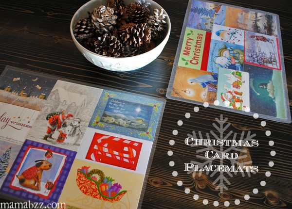 Holiday Craft ~ How to Recycle Old Christmas Cards into Festive Placemats