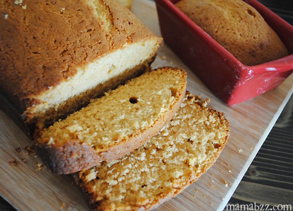 sliced gingerbread loaf recipe without molasses on wood cutting board
