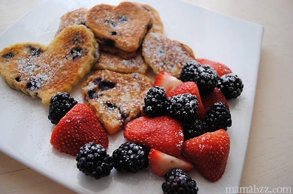 Heart Pancakes for Valentine's Day