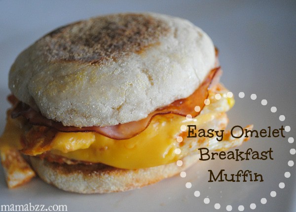 Keeping it Simple in the Kitchen ~ Easy Omelet Breakfast Muffin {Recipe}