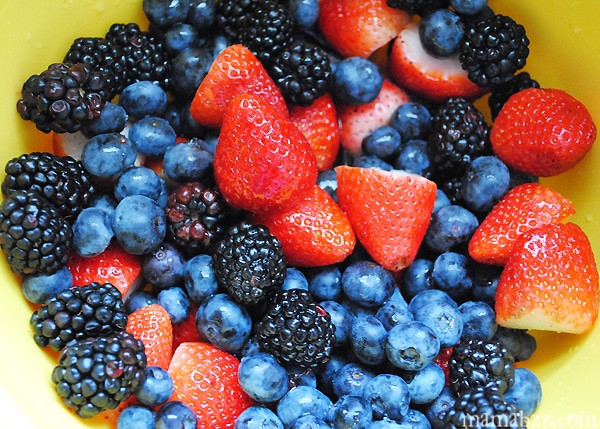 Wash fresh fruit