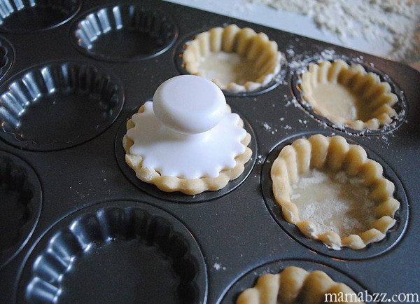 Form tarts in tart pan