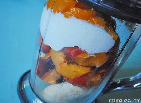 Mix popsicle ingredients with Ninja