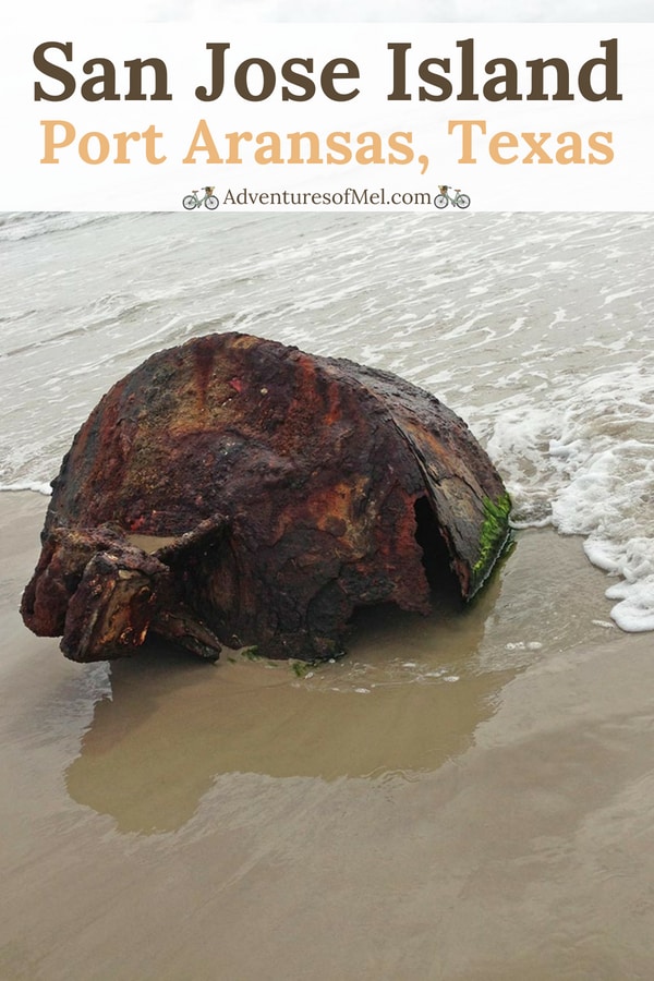 old bouy washed up on San Jose Island beach