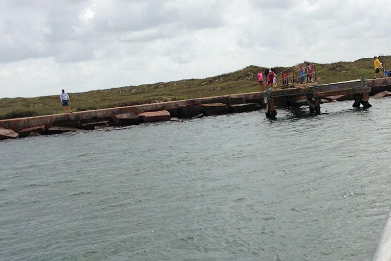 dock on Saint Joe's Island in Port Aransas, Texas