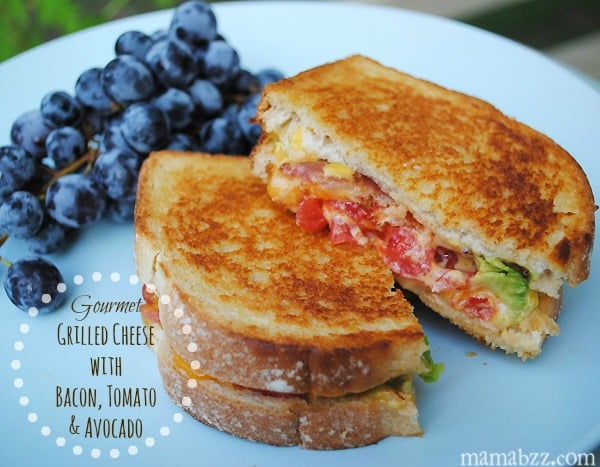 Gourmet Grilled Cheese with Bacon, Tomato, and Avocado