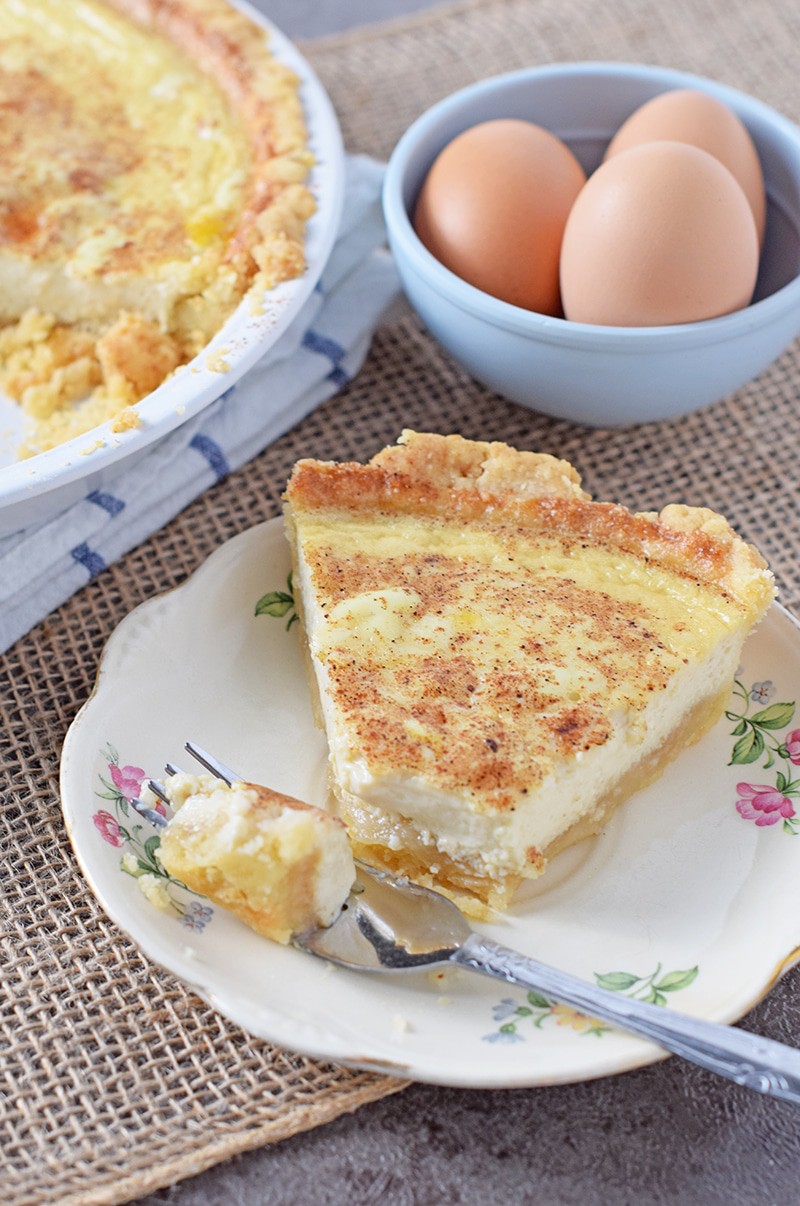 It’s hard to stop at just one bite of this delicious Caramel Custard Pie, yet another one of my family’s favorite dessert recipes, especially during the holiday season.