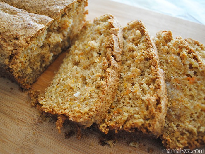 Sliced Carrot Bread, recipe from MamaBuzz