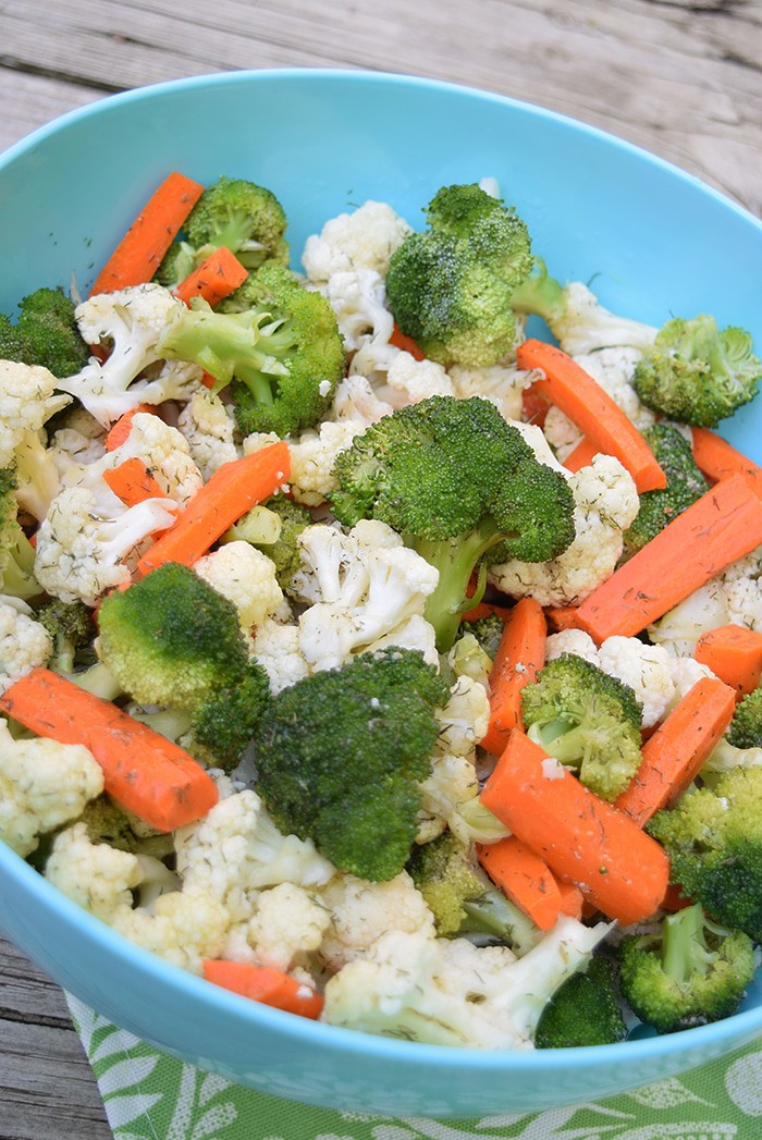 Quick and Easy Dill Veggie Finger Salad