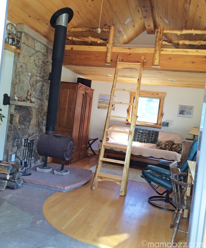 Entrance to family room in Mountain View Chalet {MamaBuzz - mamabzz.com}