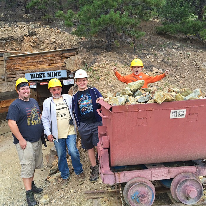 The Colorado mountains hold so many secrets and stories. Stories abound near Central City, Colorado at Hidee Gold Mine. It’s an unforgettable experience, taking a tour with a veteran miner, learning the history of Hidee Mine, and mining your own gold. We couldn’t stop talking about it; it was definitely one of our family’s favorite memories from summer vacation.