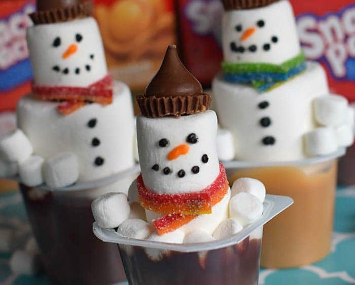 How to Make a Snowman in a Pudding Cup