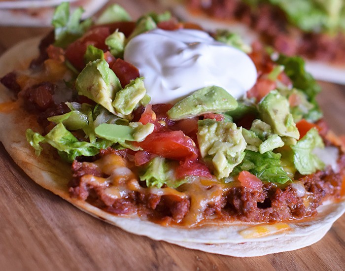 Homemade Mexican Pizza with All the Fixin’s