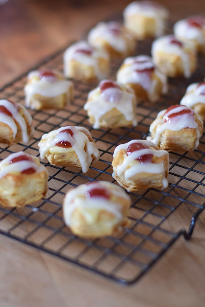 Satisfy your sweet tooth with Easy Strawberry Cheese Danish Pastry Bites. Made with bite-sized Puff Pastry Cups, they’re so easy to make and so delightfully scrumptious, allowing for moderation, as well!