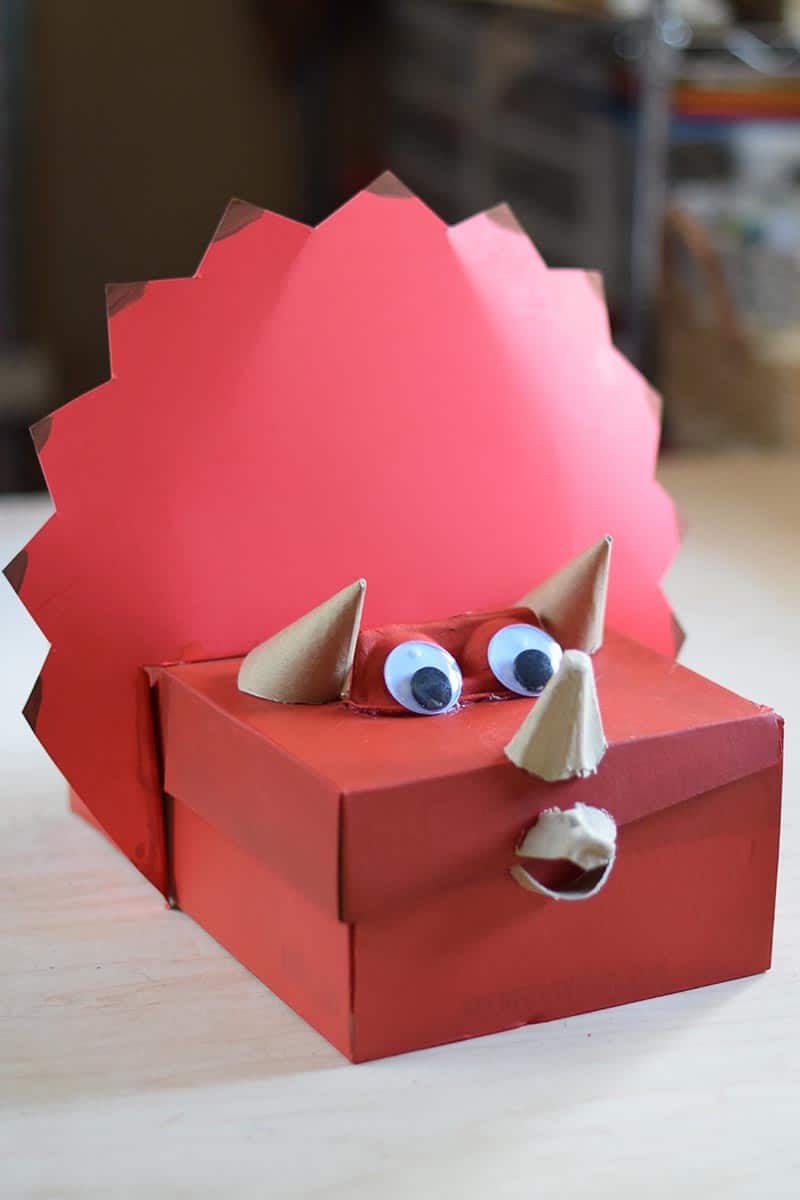 triceratops dinosaur Valentine box