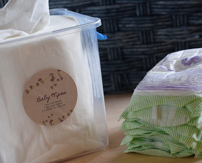How to create a DIY changing table from a dresser and make your own homemade baby wipes, along with a few tips for adding joy to spring cleaning and organizing your home, whether in the baby’s room or elsewhere.