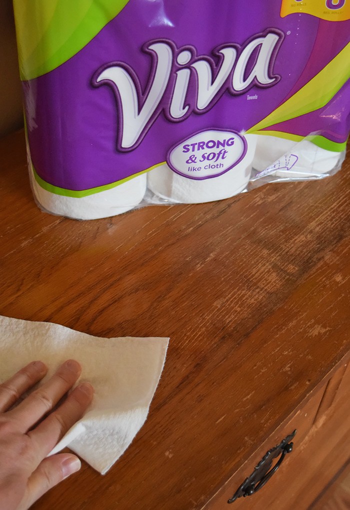 How to create a DIY changing table from a dresser and make your own homemade baby wipes, along with a few tips for adding joy to spring cleaning and organizing your home, whether in the baby’s room or elsewhere.