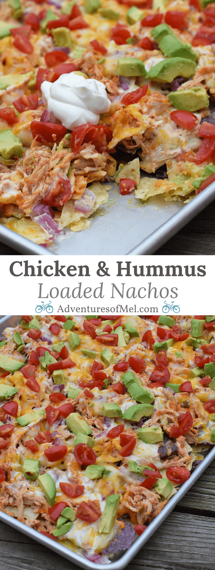 Hungry for loaded nachos and Tex-Mex but don’t feel like going out? Make the most flavorful loaded nachos with chicken and roasted red pepper hummus, along with other favorite ingredients like cheese, tomatoes, avocado, and more. Chicken and Hummus Loaded Nachos in a Sheet Pan Recipe!