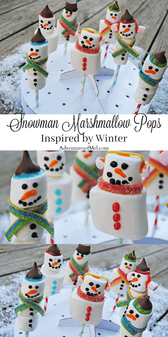 Use marshmallows of all sizes to make yummy Snowman Marshmallow Pops. They're a scrumptious Christmas craft or holiday party idea, and kids love decorating these festive treats. 