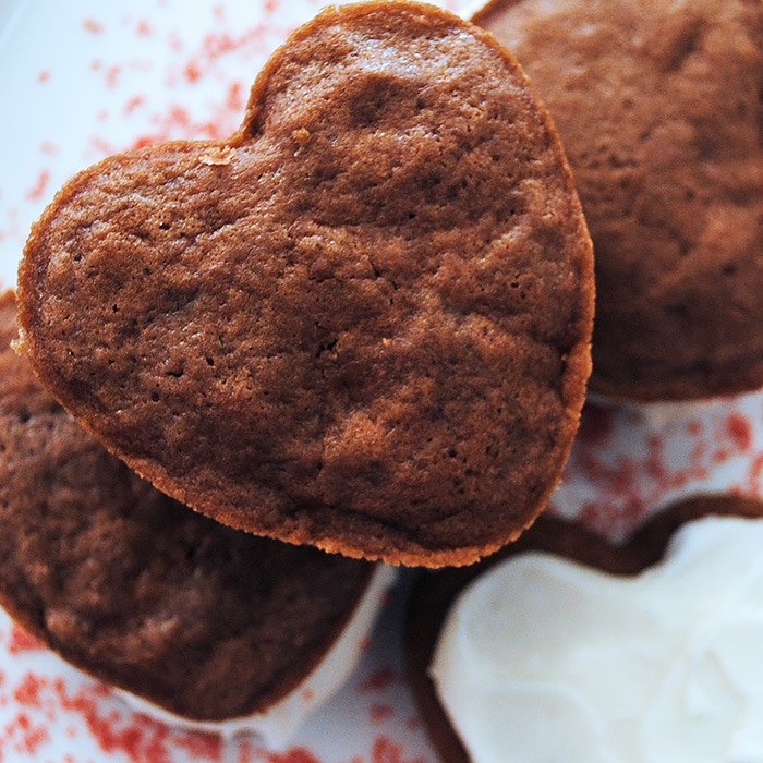 Heart Shaped Chocolate Whoopie Pies for Valentine’s Day