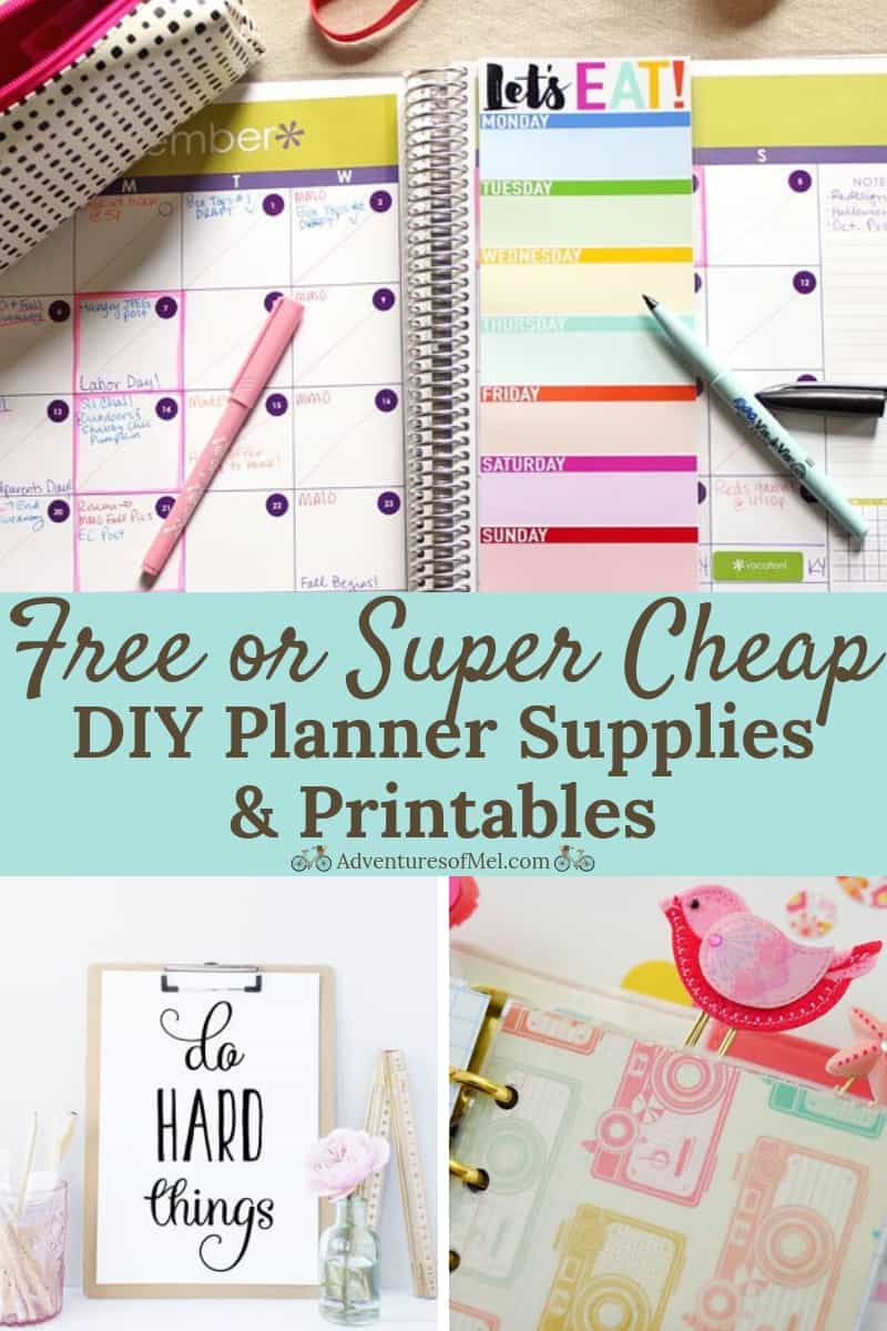 free or super cheap DIY planner supplies, printables, and accessories
