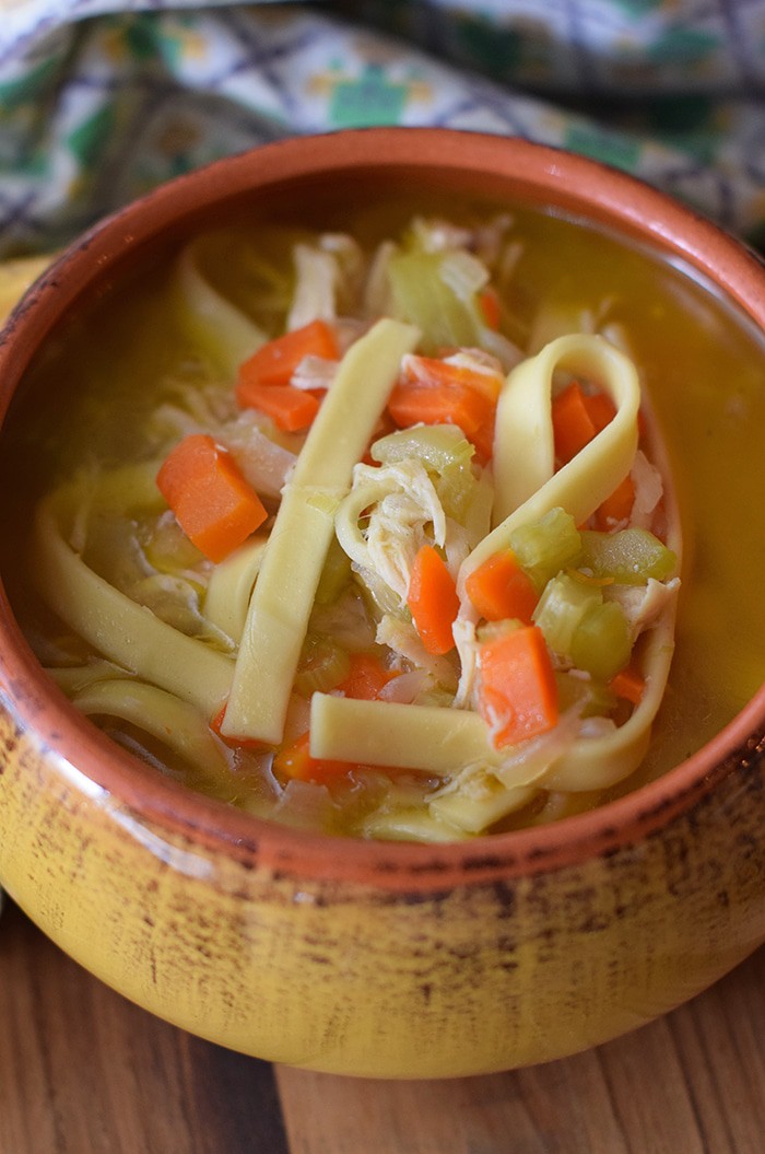 When you're sick with cold and flu, nothing tastes quite as good or makes you feel better like a good hot bowl of chicken noodle soup. How to make an easy Instant Pot Chicken Noodle Soup you can depend on, sick or not. Add to your stash of easy chicken recipes! 