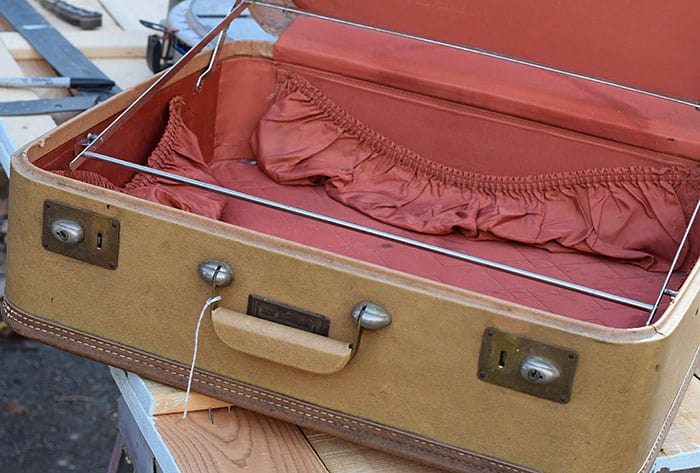 Got an old suitcase just waiting to be used for something special? How to build suitcase shelves, step by step, and hang them up for a vintage decorative look in your home's living space. Vintage home decor DIY project!