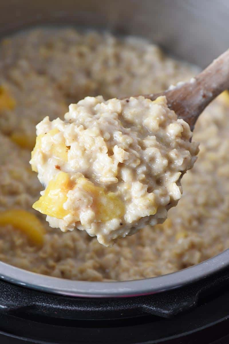 Peaches and Cream Instant Pot Oatmeal Recipe