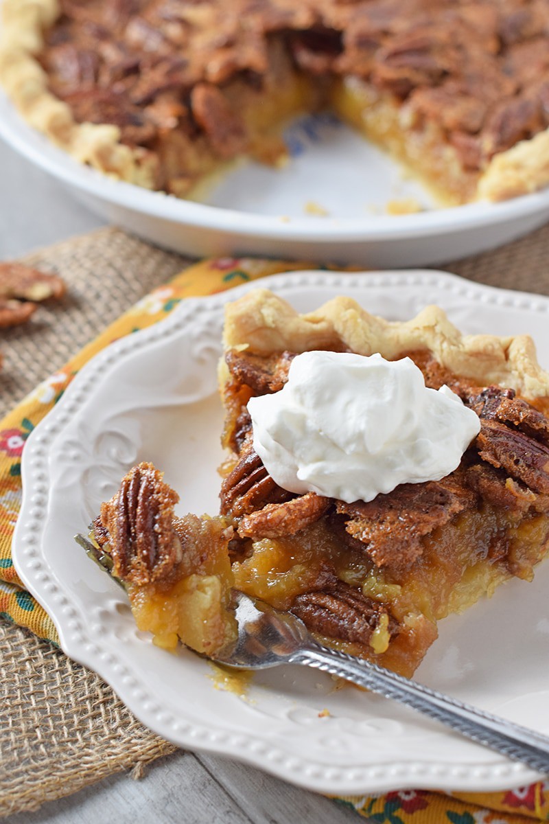 Classic Pecan Pie, made with dreamy pecans and a sweet and somewhat salty filling, a delicious dessert. My family's favorite pecan pie recipe!