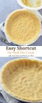 Easy Shortcut No-Roll Pie Crust recipe perfect for fruit pies, custard pie, and more. Made with oil, mix and press into a pie plate for a delicious homemade crust.