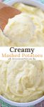 Creamy Mashed Potatoes made with yellow potatoes, cream, and butter. Delicious side dish recipe perfect for weeknight meals and holiday dinners.