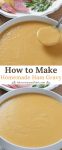 Homemade Ham Gravy, made with leftover ham drippings. Delicious side dish with ham, mashed potatoes, and all the fixings!