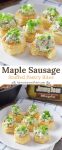 Maple Sausage Stuffed Pastry Bites, made with cream cheese and spinach, are the ultimate appetizer and finger food idea for your holiday party.