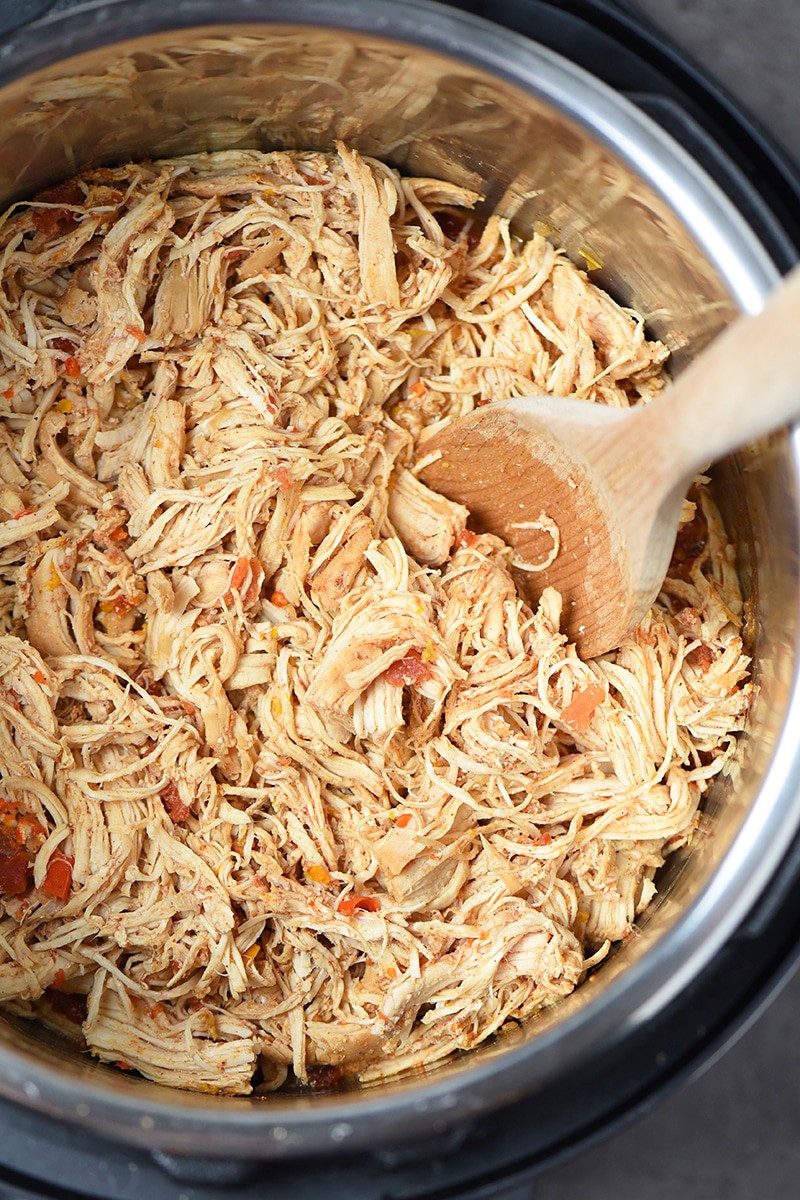 Instant Pot Taco Chicken Ready to Serve