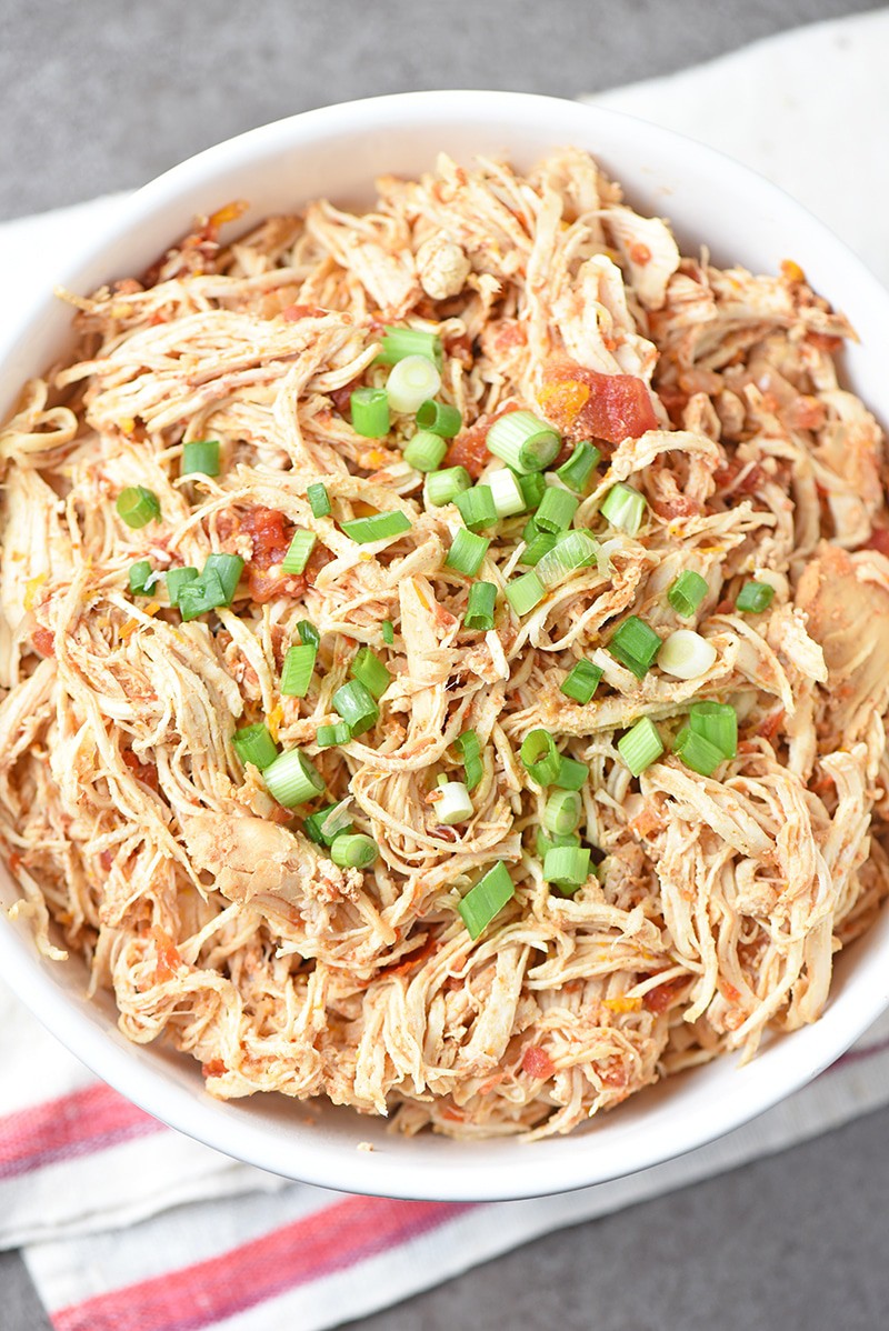 Bowl of Delicious Homemade Instant Pot Taco Chicken
