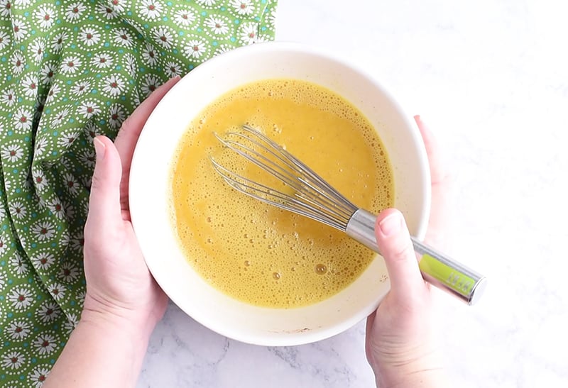 whisk and egg mixture for easy French toast recipe