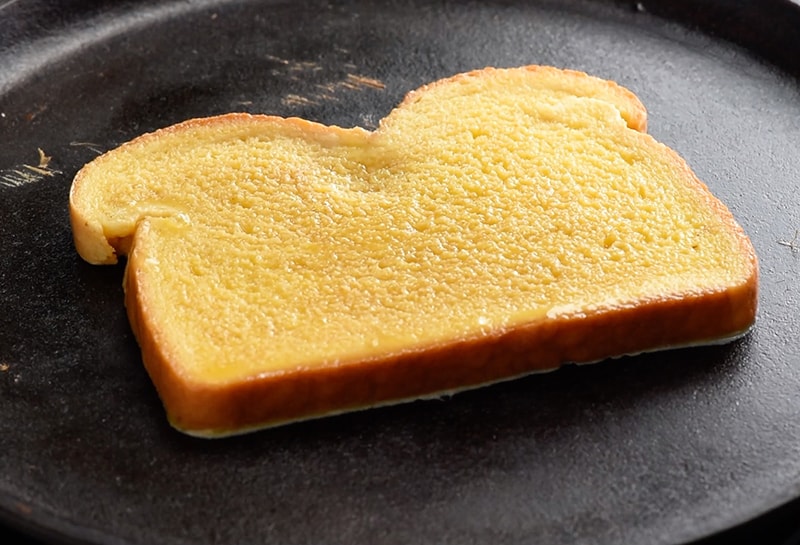 fry French toast on a cast iron griddle