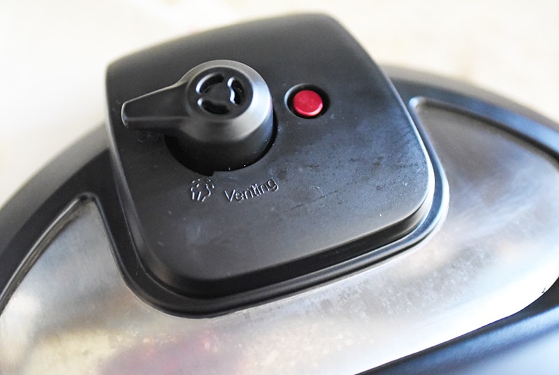pressure valve on Instant Pot pressure cooker