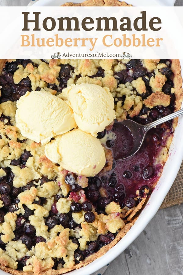 homemade blueberry cobbler