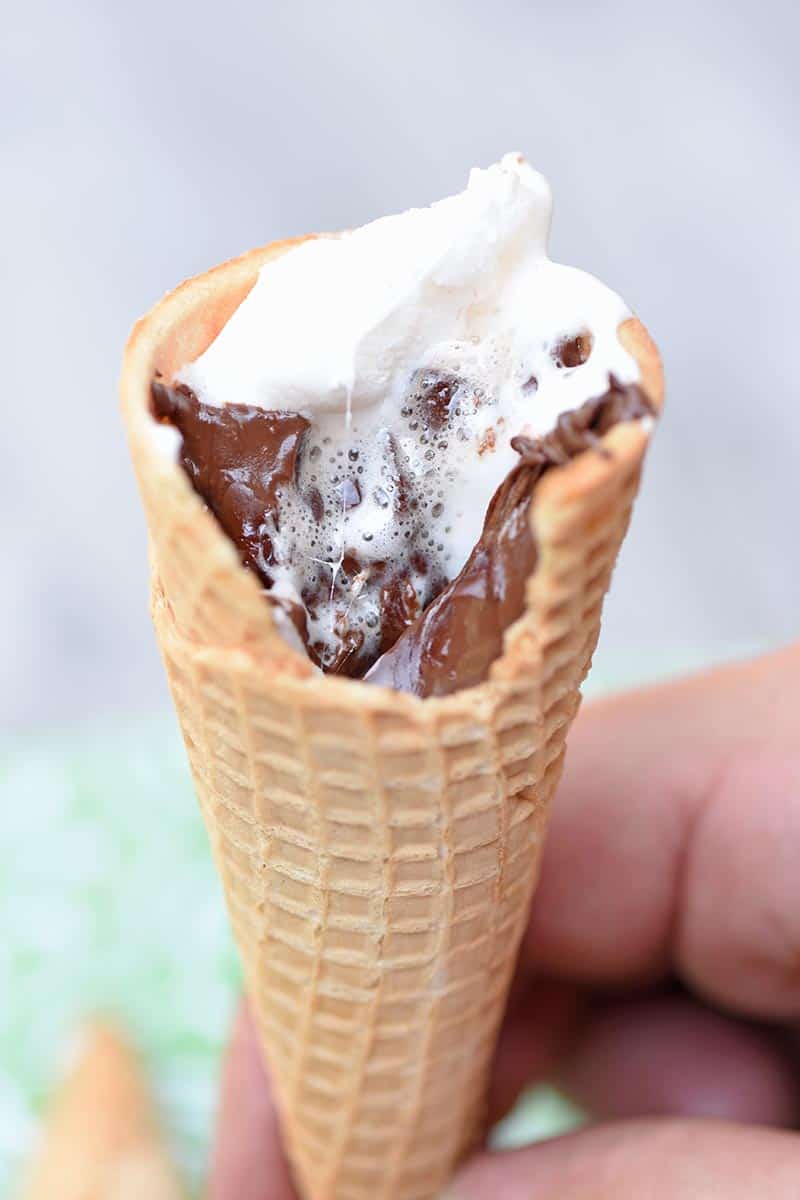 Campfire Sugar Cone S’mores