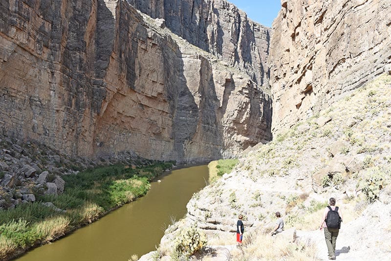 hiking in Santa Elena Canyon with kids