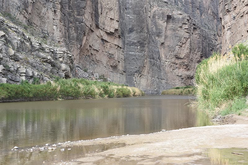 the Rio Grande flowing through Santa Elena Canyon