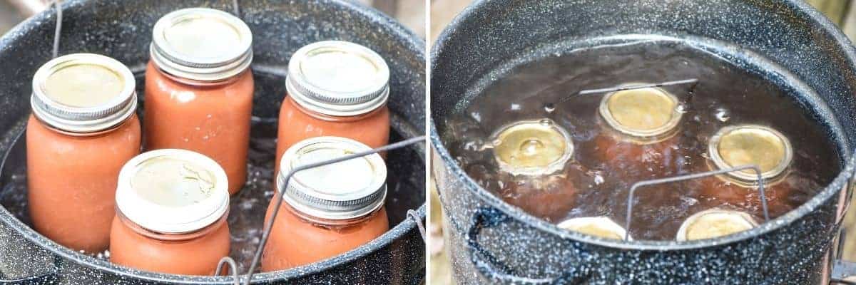 canning applesauce in water bath canner