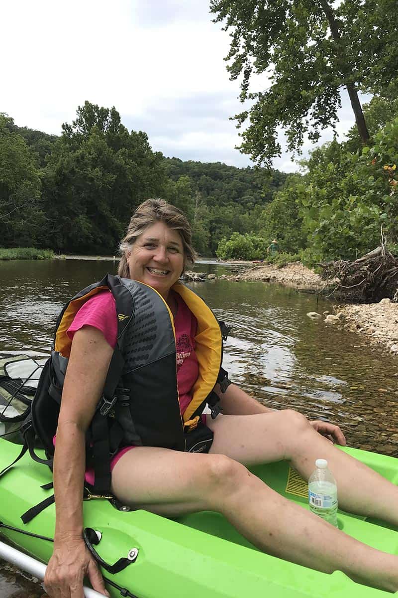 kayaking the Jacks Fork River with my sister