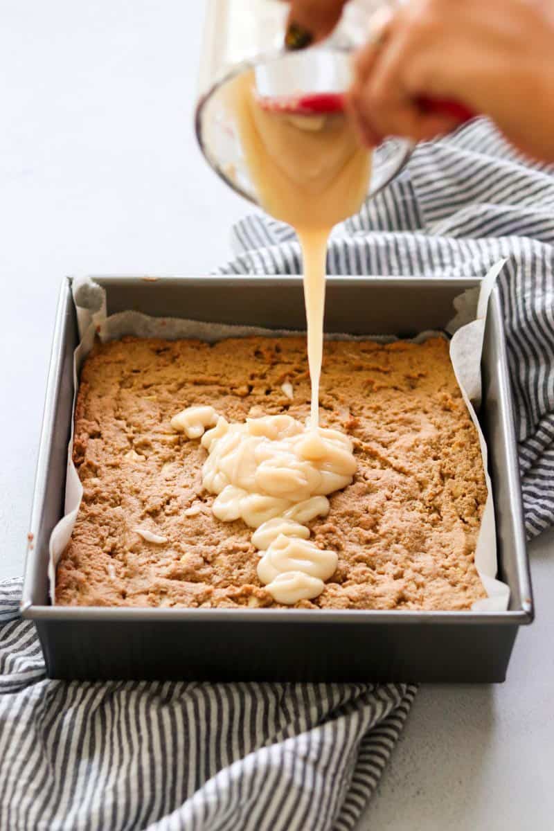 Paleo Apple Blondies with Maple Coconut Glaze