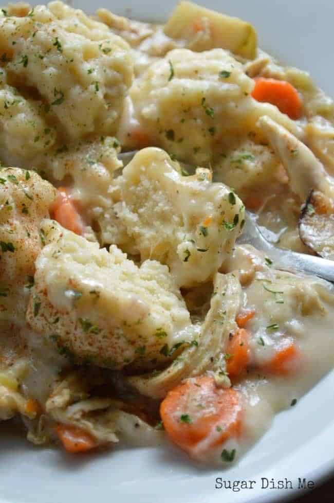 Chicken and Apple Cheddar Dumplings