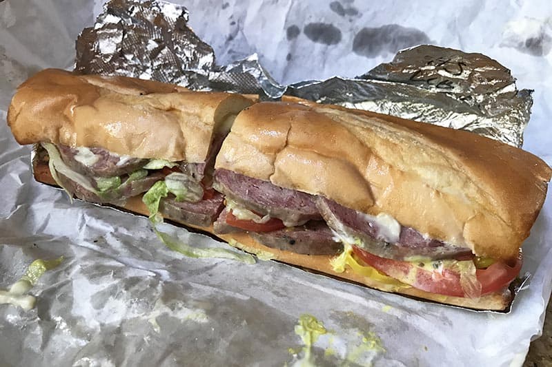 hot salami sandwich St. Louis foods from Gioia's Deli on The Hill St. Louis