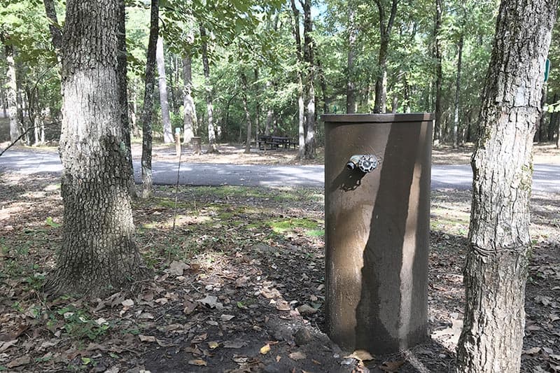 water in Petit Jean State Park campsite